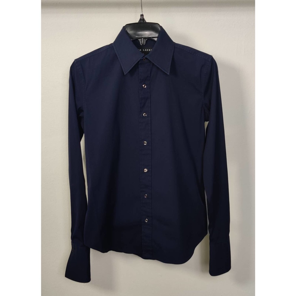Ralph Lauren Black Label Women's Navy Shirt Size 4